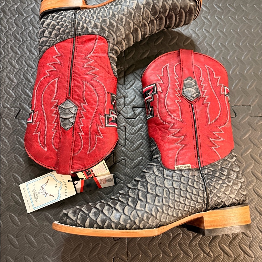 Vaccari University Texas Tech Python Genuine Leat… - image 1